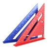 Triangle Ruler 7Inch Measurement Tool Cast Aluminium Carpenter Set Square Angle Woodworking Tools Try Square Triangular Metric/Inch