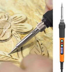 Handskit 90W Digital Display Soldering Iron Set Internal Heating Thermostat Adjustable Temperature Lcd Digital Display Soldering Iron With Switch With Hibernation Iron -Home-Tools 62c85fd3 2b7c 4df4 98da a025516ddf87