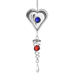 3D Metal Hanging Wind Spinner Wind Chime With H Elix Tail Glass Ball Center Decorations -Home-Tools 646ab6c0 fa87 4928 9b62 cae7b6cb19c9