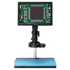 10.1 Inch LCD HD Video Microscope With 150X C Mount Lens Electronic Microscope Camera With Metal Stand Professional Repair Tools