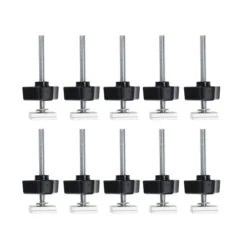 10Pcs Miter Track Sliding Nut Slider And Screw And Nut Set Woodworking Tool Jigs Screw Fixture Workbench T-Slot Fastener