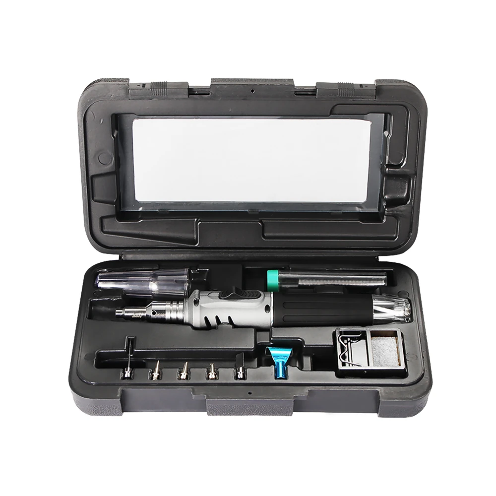 HS-1115K Soldering Iron Professional 10 In 1 Soldering Iron Set Butane Gas Soldering Iron Set 26ml Welding Torch Kit Tool 4 HS-1115K Soldering Iron Professional 10 In 1 Soldering Iron Set Butane Gas Soldering Iron Set 26ml Welding Torch Kit Tool - Image 2