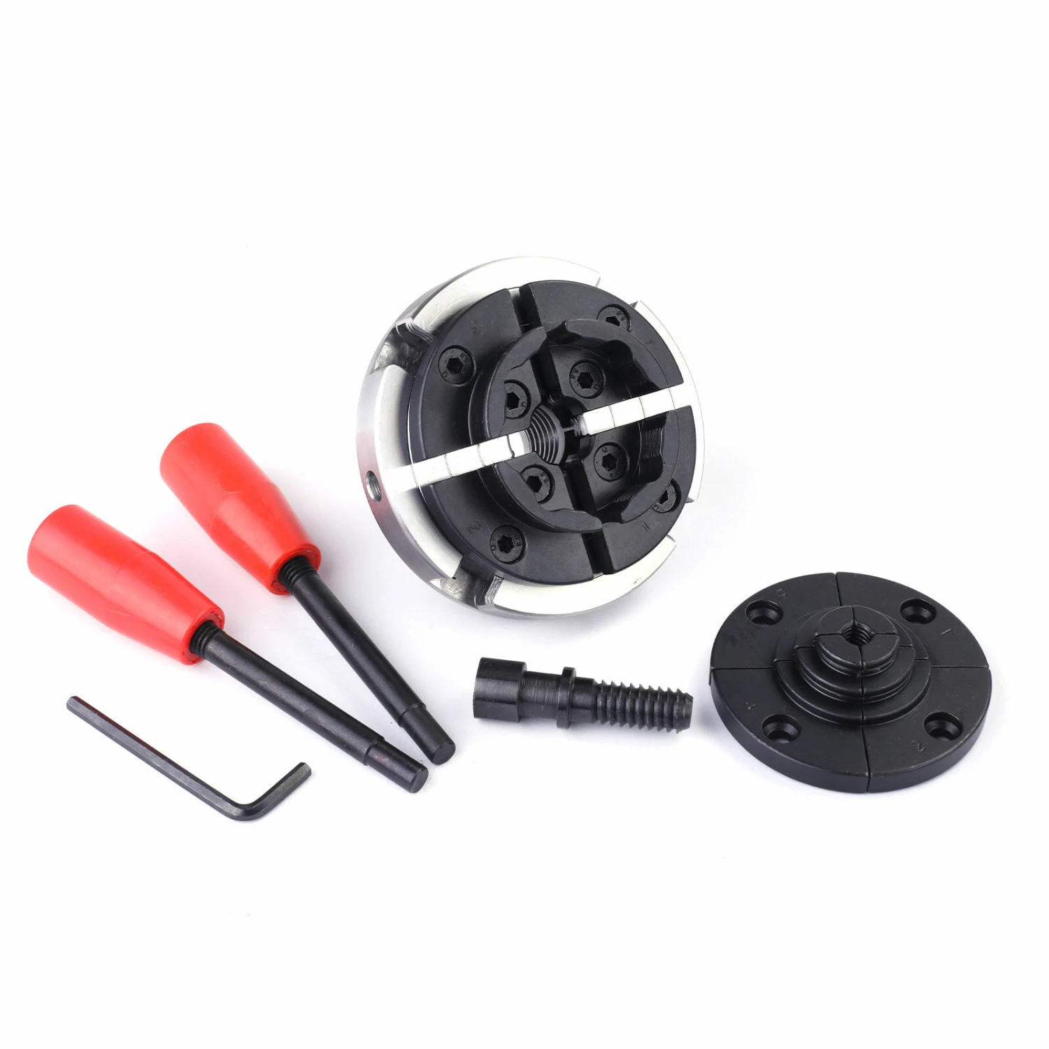 4 Jaw Manual Woodworking Lathe Chuck 4-inch For Wood Turning Milling Drilling Grinder Clamping M33*3.5/1-8TPI 7 4 Jaw Manual Woodworking Lathe Chuck 4-inch For Wood Turning Milling Drilling Grinder Clamping M33*3.5/1-8TPI - Image 5