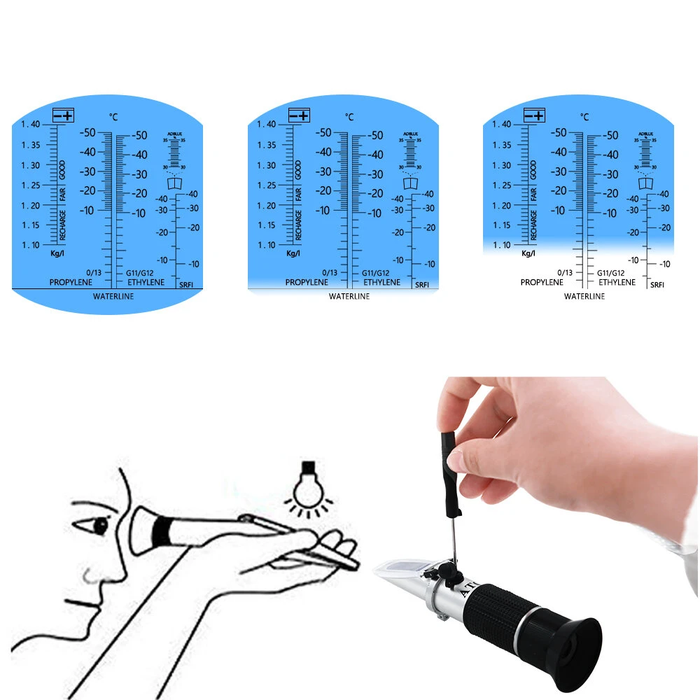 4 In 1 Car Automotive Refractometer Antifreeze Battery Fluid Refractometer Glass Freezing Point Water Coolant Tester 5 4 In 1 Car Automotive Refractometer Antifreeze Battery Fluid Refractometer Glass Freezing Point Water Coolant Tester - Image 3