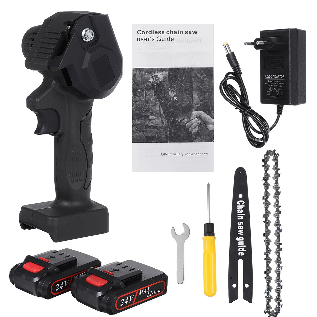 Doersupp 6 Inch 1200W Cordless Electric Chain Saw Wood Pruning Chainsaw Mini Cutter W/ 2Pcs Batteries Garden Tree Logging Trimming Saw Woodworking Tools Set 15 Doersupp 6 Inch 1200W Cordless Electric Chain Saw Wood Pruning Chainsaw Mini Cutter W/ 2Pcs Batteries Garden Tree Logging Trimming Saw Woodworking Tools Set - Image 13