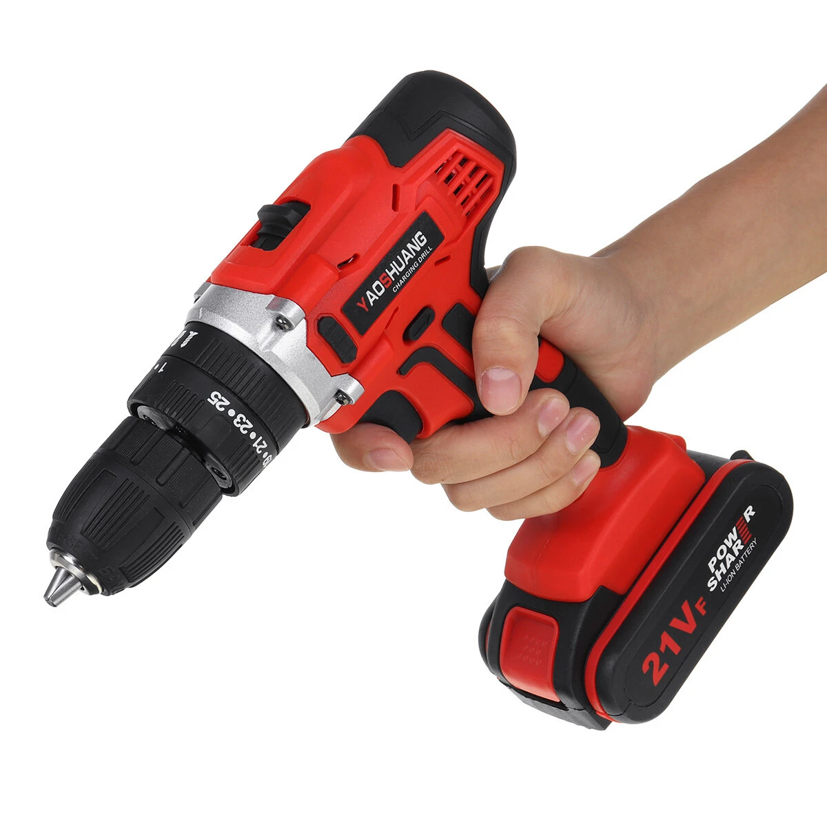 12/18/21V Electric Power Torque Impact Drill Cordless Hammer Screwdriver 25+3 35NM-56NM Power Tool W/ 1pc Battery 6 12/18/21V Electric Power Torque Impact Drill Cordless Hammer Screwdriver 25+3 35NM-56NM Power Tool W/ 1pc Battery - Image 4