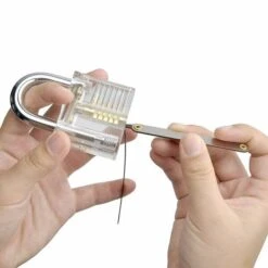 Transparent Practice Padlock With 12pcs Unlocking Lock Picks Set Key Extractor Tools -Home-Tools 70c7a96c 55da 45e1 9d90 5b60440476fe