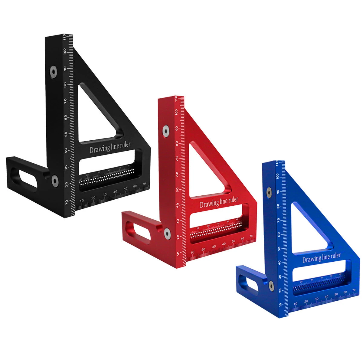 Carpenter Square Aluminum Miter Triangle Hole Ruler Woodworking Square Protractor 3D Multi Angle 45 90 Degree Layout Measuring Tool 5 Carpenter Square Aluminum Miter Triangle Hole Ruler Woodworking Square Protractor 3D Multi Angle 45 90 Degree Layout Measuring Tool - Image 3