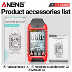 ANENG GN601 Moisture Meter - Accurate And Fast Water Content Testing Without Battery - High Precision Moisture Analyzer For Wood Paper Grain And More -Home-Tools 7341c2dd 0507 416e 8599 80c59da725c7