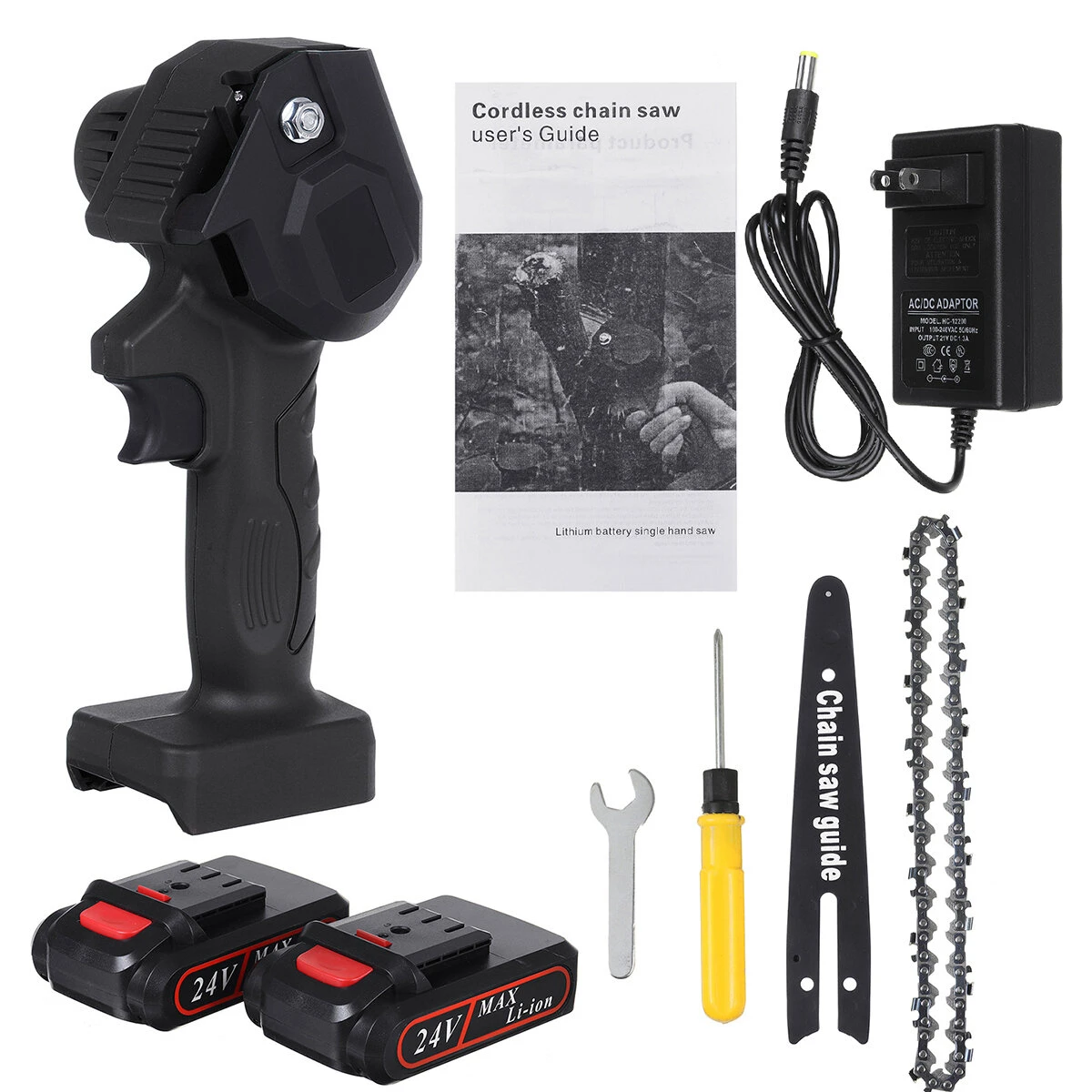 Doersupp 6 Inch 1200W Cordless Electric Chain Saw Wood Pruning Chainsaw Mini Cutter W/ 2Pcs Batteries Garden Tree Logging Trimming Saw Woodworking Tools Set 16 Doersupp 6 Inch 1200W Cordless Electric Chain Saw Wood Pruning Chainsaw Mini Cutter W/ 2Pcs Batteries Garden Tree Logging Trimming Saw Woodworking Tools Set - Image 14