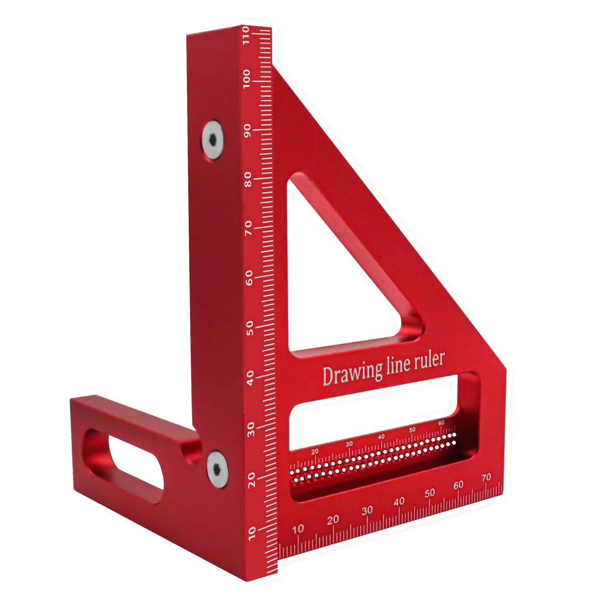 Carpenter Square Aluminum Miter Triangle Hole Ruler Woodworking Square Protractor 3D Multi Angle 45 90 Degree Layout Measuring Tool 6 Carpenter Square Aluminum Miter Triangle Hole Ruler Woodworking Square Protractor 3D Multi Angle 45 90 Degree Layout Measuring Tool - Image 4