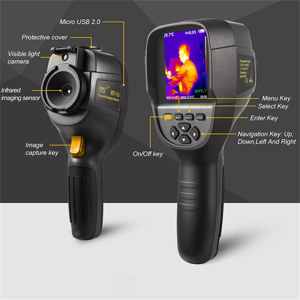 HTI HT-18+ Infrared Thermal Imager Camera 256x192 Imaging Camera For Construction Repair PCB Detection Temerature Meter 10 HTI HT-18+ Infrared Thermal Imager Camera 256x192 Imaging Camera For Construction Repair PCB Detection Temerature Meter - Image 8