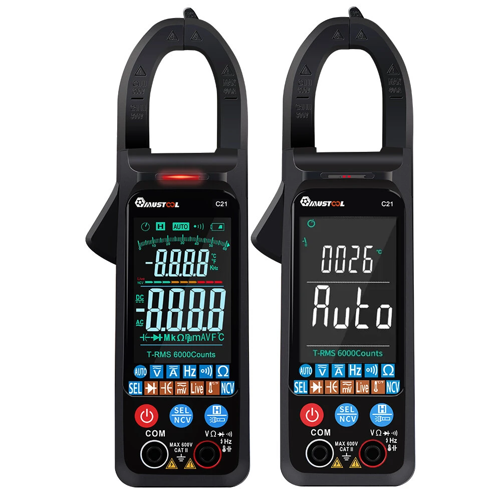 MUSTOOL C21 AC/DC Current Voltage Digital Clamp Meter Large Color Screen NCV 6000 Counts True RMS Automatic Measurement Smart Digital Multimeter 6 MUSTOOL C21 AC/DC Current Voltage Digital Clamp Meter Large Color Screen NCV 6000 Counts True RMS Automatic Measurement Smart Digital Multimeter - Image 4