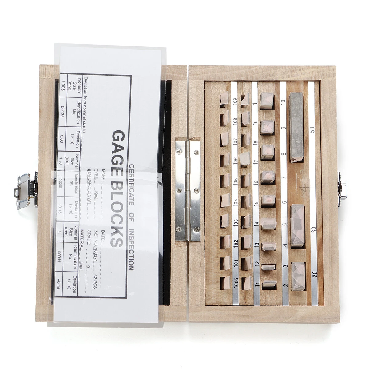 32pcs Steel Metric Gage Block Lathe Gauge Grade 0 Slip Jo Blocks 1.005-50mm Measure Tools 5 32pcs Steel Metric Gage Block Lathe Gauge Grade 0 Slip Jo Blocks 1.005-50mm Measure Tools - Image 3