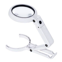 Handheld Portable Foldable Lamp Illuminated Magnifier 5X 11X Magnifying Table 8 LED Lights Loupe Magnifier Screen For Newspaper
