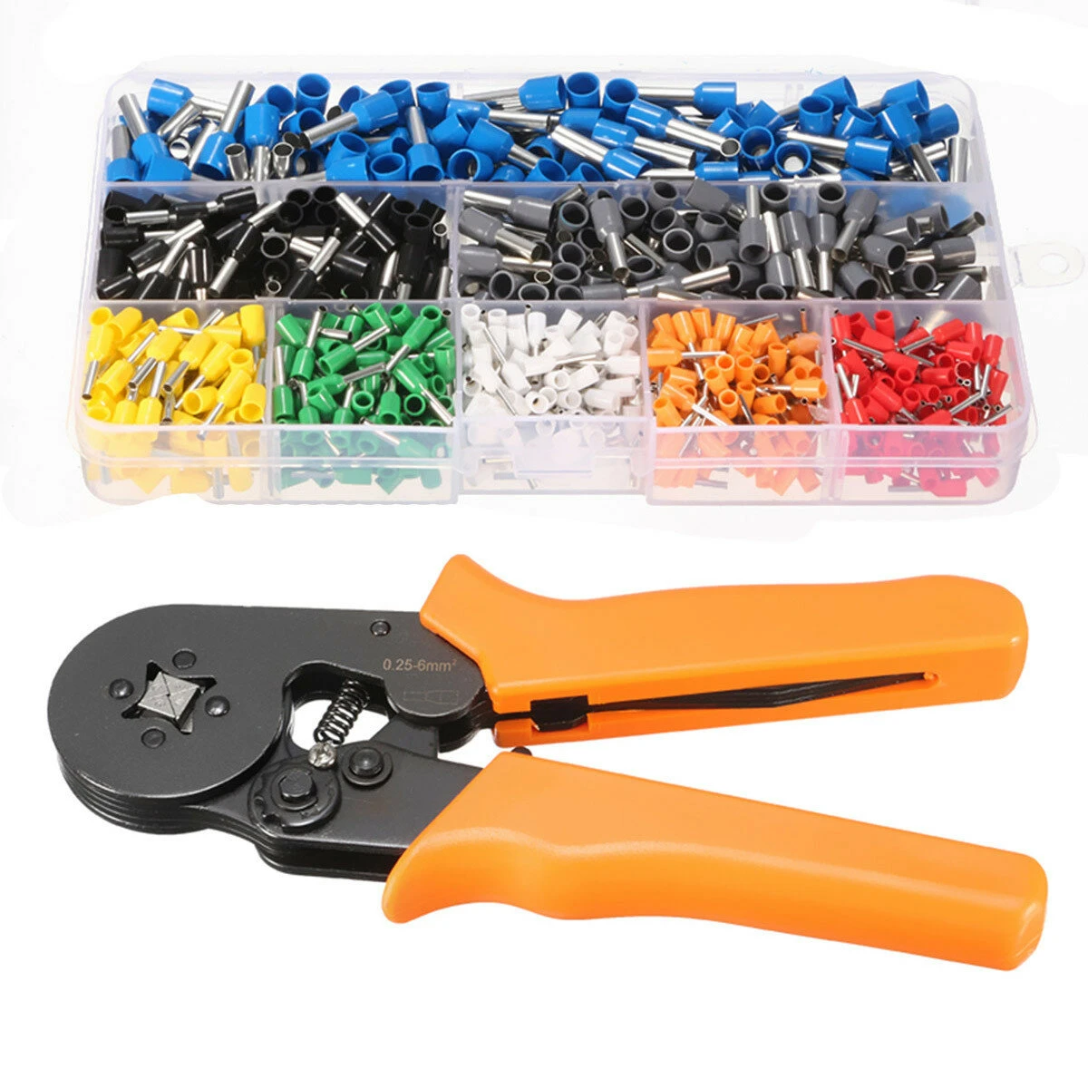 DANIU 23AWG To 10AWG Self Adjusting Ratcheting Ferrule Crimper Plier Tool With 800pcs Connector Terminal 3 DANIU 23AWG To 10AWG Self Adjusting Ratcheting Ferrule Crimper Plier Tool With 800pcs Connector Terminal