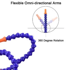 Multi-Functional Soldering Helping Hand With 6 Pc Flexible Arms Aluminum Alloy Soldering Station With Fan Magnifying Glass And Flashlight Magnifier PCB Welding Repair Station -Home-Tools 7e629c2e 98df 43f6 bb4c f1ca593dad85