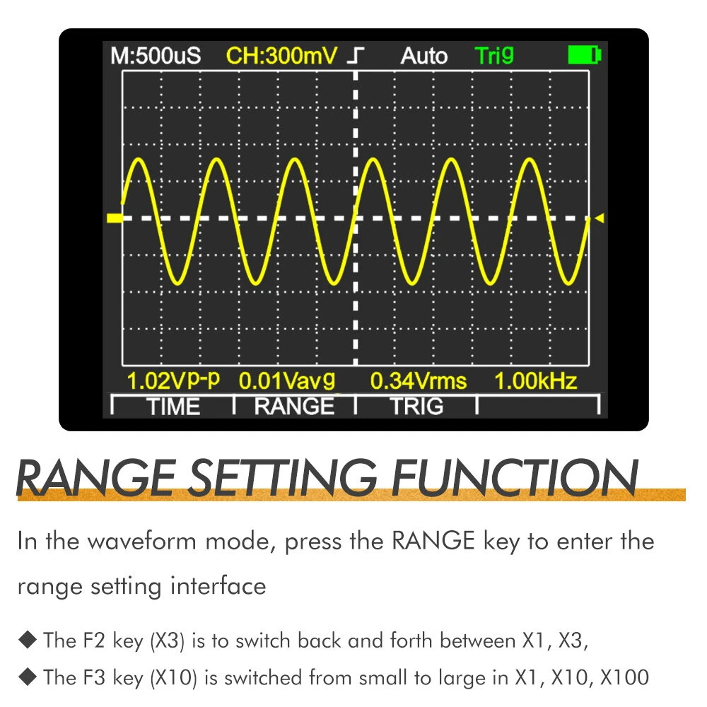 MUSTOOL MT8208 Intelligent Graphical Digital Oscilloscope Multimeter 2 In 1 With 2.4 Inches Color Screen 1MHz Bandwidth 2.5Msps Sampling Rate For DIY And Electronic Test Upgraded From MT8206 6 MUSTOOL MT8208 Intelligent Graphical Digital Oscilloscope Multimeter 2 In 1 With 2.4 Inches Color Screen 1MHz Bandwidth 2.5Msps Sampling Rate For DIY And Electronic Test Upgraded From MT8206 - Image 4