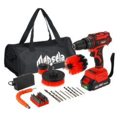 Mensela ED-LX2 18V Cordless Brushless Impact Drill Driver Electric Hammer Drill Screwdriver 25+3 Gear Torque 2 Variable Speed W/ 2.0Ah Battery For Makita For Drilling Wood Metal -Home-Tools 7facfc4d 32ba 47ae 8ba7 7f8ee61a2c65 1