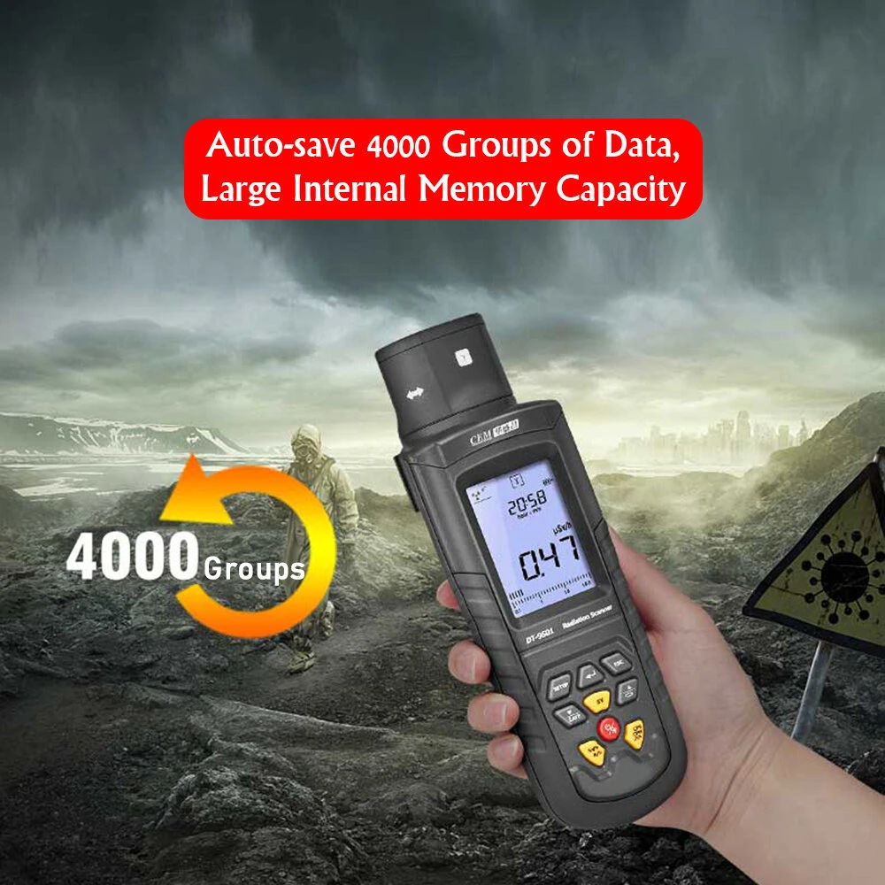 CEM DT-9501 Digital Radiation Scanner Reactor Nuclear Geiger Counter Test α β γ X-ray Testing Meter Radiate Inspection Radioactive Tester 9 CEM DT-9501 Digital Radiation Scanner Reactor Nuclear Geiger Counter Test α β γ X-ray Testing Meter Radiate Inspection Radioactive Tester - Image 7