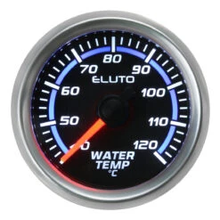 2" 52mm 40-120°C Water Temperature Gauge Blue LED Black Face Car Meter + Sensor