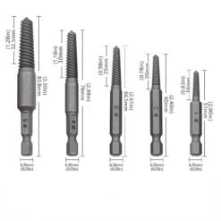 5 Pack Screw Extractor Center Bit Guide For Broken Bolt Puller Hex Handle And 1 Wrench For Broken Hand Tools -Home-Tools 8c5cc906 84eb 417f 94e9 479ab714c17c