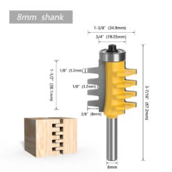 1pc 6.35mm 12.7mm 1/2inch 1/4 Inch Shank Rail Reversible Finger Joint Glue Router Bit Cone Tenon Woodwork Cutter Power Tools Wood Router Cutter -Home-Tools 8d847b01 7452 4066 846a 189f31d17325