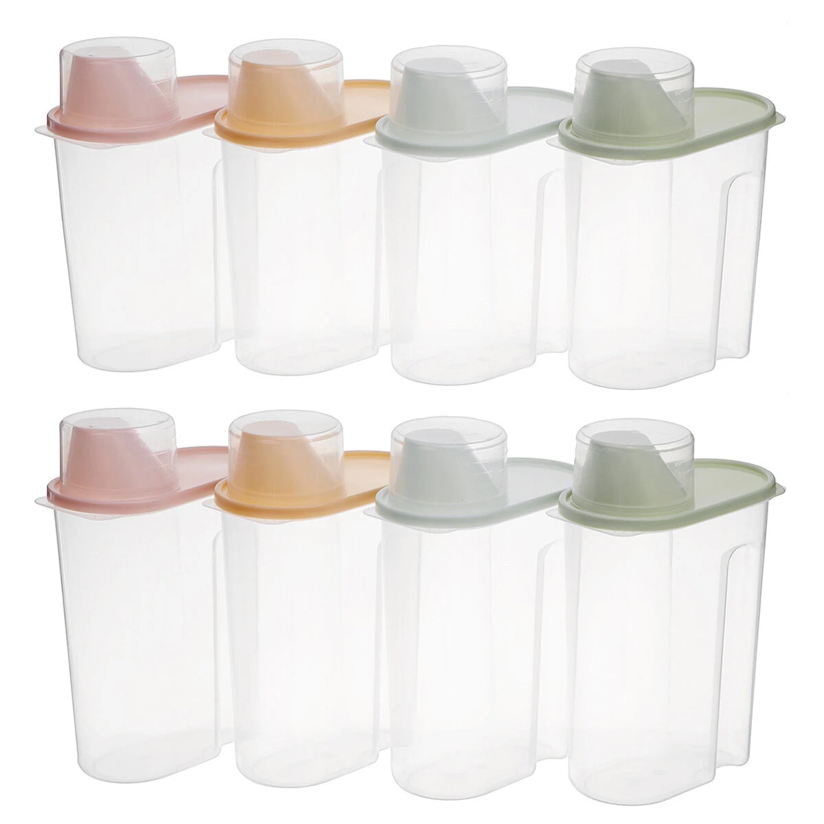 4Pcs Cereal Storage Box Plastic Rice Container Food Sealed Jar Cans Kitchen Grain Dried Fruit Snacks Storage Box 4 4Pcs Cereal Storage Box Plastic Rice Container Food Sealed Jar Cans Kitchen Grain Dried Fruit Snacks Storage Box - Image 2