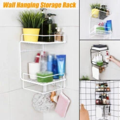 Bathroom Shelf Perforation-Free Wall-Mounted Kitchen Shelf Toilet Shelf Wall Corner Shelf Rack 20 Bathroom Shelf Perforation-Free Wall-Mounted Kitchen Shelf Toilet Shelf Wall Corner Shelf Rack -Home-Tools 94f917d9 3633 4785 bdd2 234400660c1b
