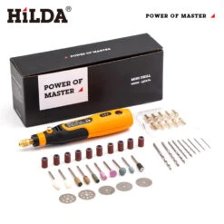 HILDA 3.6V Cordless Mini Drill Rotary Power Tools 3 Gears Compact And Versatile 5000/10000/15000rpm 3.2mm Chuck Size Lightweight Portable And Easy To Use Ideal For DIY Projects
