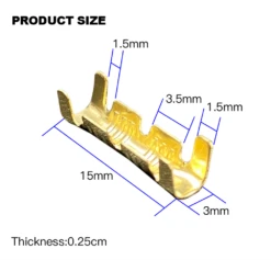 1000PCS Gold 453 U-Shaped 0.3-1.5mm 2 Terminal Tab Cold Inserts Connectors Cold Terminal Small Teeth Fascia Terminal -Home-Tools 9847575a 241c 4a3e a56e edcc0b0b9e5b