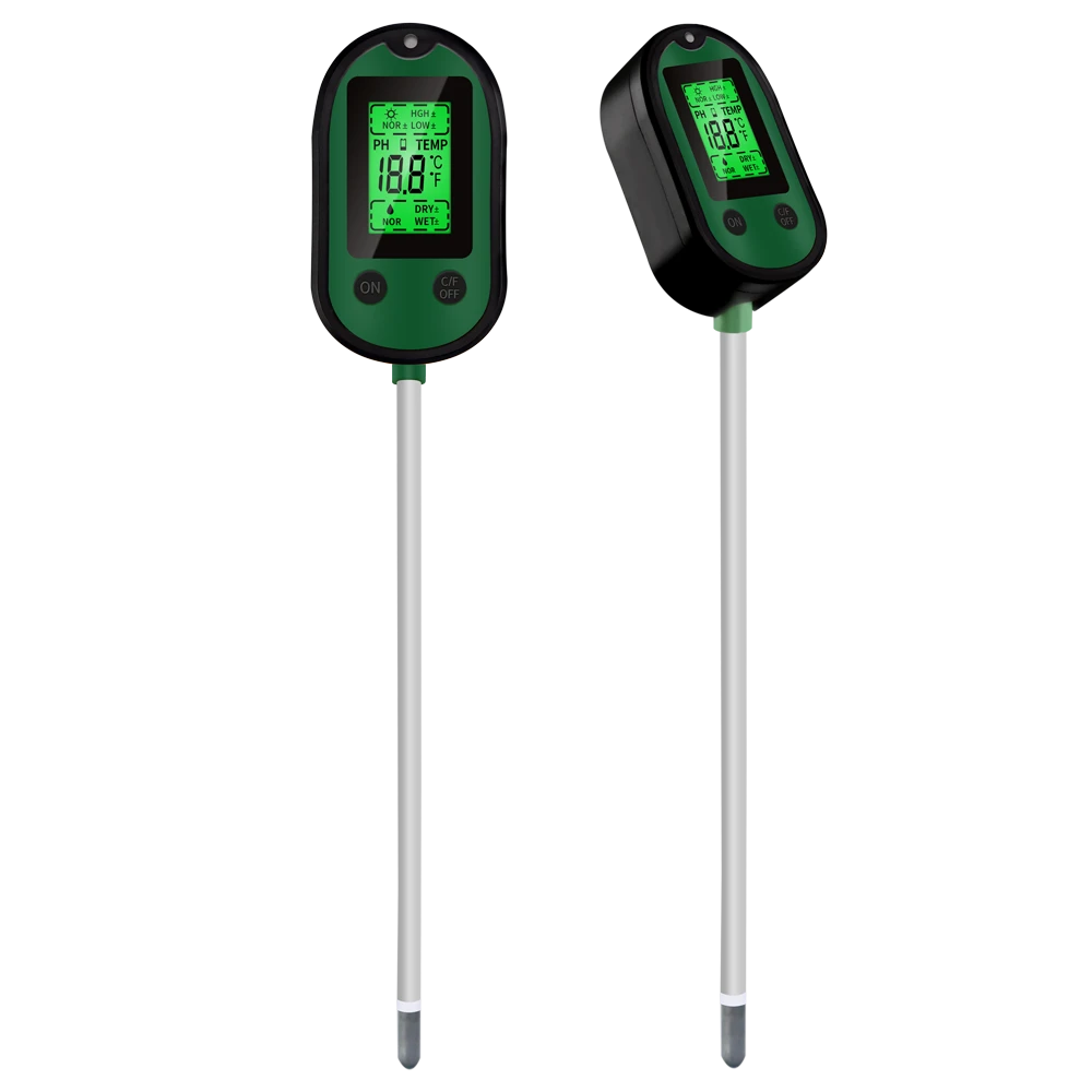 Garden 5 In 1 Soil Moisture Sensor PH Meter Metal Probe Soil Moisture Detector Acidity Temperature Tester For Plants Flowers 3 Garden 5 In 1 Soil Moisture Sensor PH Meter Metal Probe Soil Moisture Detector Acidity Temperature Tester For Plants Flowers