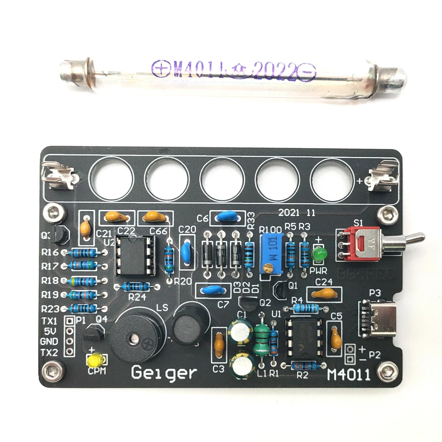 DIY Nuclear Radiation Meter Circuit Board Kit Assembled Geiger Counter Radioactive Ray X/β/γ-Ray Radioactive Tester Radiation Tester With Buzzer 4 DIY Nuclear Radiation Meter Circuit Board Kit Assembled Geiger Counter Radioactive Ray X/β/γ-Ray Radioactive Tester Radiation Tester With Buzzer - Image 2