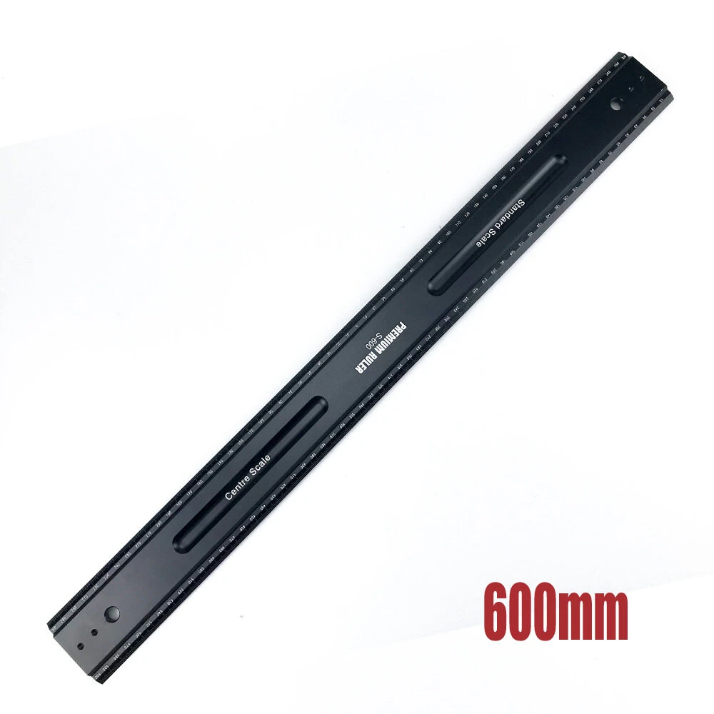 300/600/900mm Aluminum Alloy Marking Ruler Woodworking Scriber Square Multi-function Measuring Ruler 9 300/600/900mm Aluminum Alloy Marking Ruler Woodworking Scriber Square Multi-function Measuring Ruler - Image 7