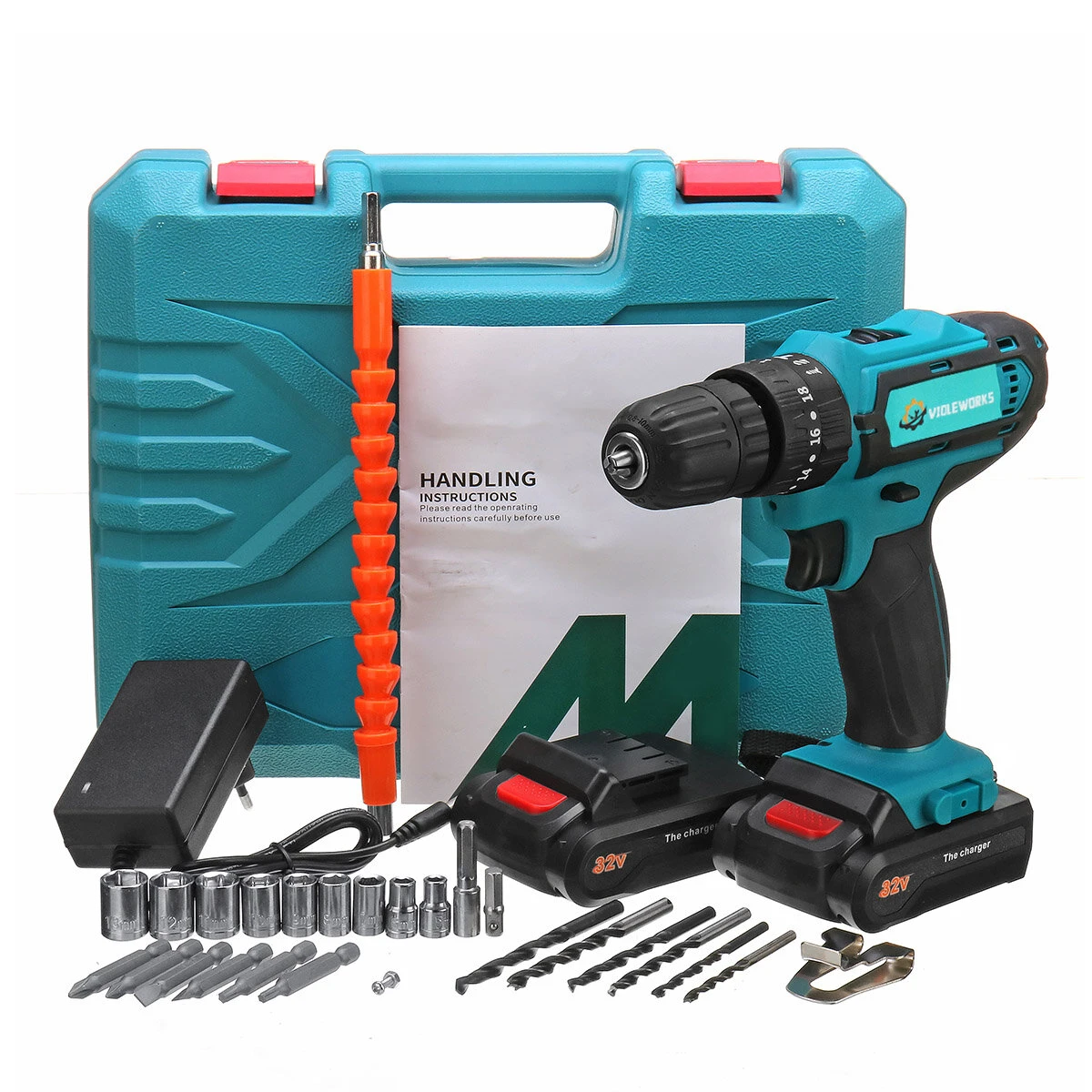 VIOLEWORKS 2 Speed Power Drills 6000maAh Cordless Drill 3 IN 1 Electric Screwdriver Hammer Drill With 2pcs Batteries 3 VIOLEWORKS 2 Speed Power Drills 6000maAh Cordless Drill 3 IN 1 Electric Screwdriver Hammer Drill With 2pcs Batteries