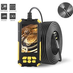 P50 8mm Triple Lens Industrial Endoscope 1080P Full HD 4.5inch LCD Digital Inspection Borescope Camera WIth 9 LED For Home Duct Pipe