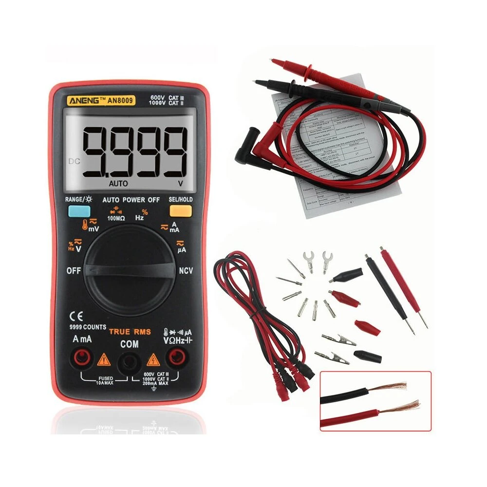 ANENG AN8009 True RMS NCV Digital Multimeter 9999 Counts Backlight AC DC Current Voltage Tester 3 ANENG AN8009 True RMS NCV Digital Multimeter 9999 Counts Backlight AC DC Current Voltage Tester