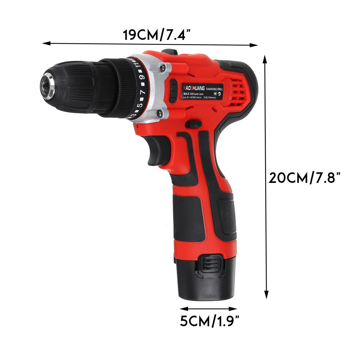 12/18/21V Electric Power Torque Impact Drill Cordless Hammer Screwdriver 25+3 35NM-56NM Power Tool W/ 1pc Battery 8 12/18/21V Electric Power Torque Impact Drill Cordless Hammer Screwdriver 25+3 35NM-56NM Power Tool W/ 1pc Battery - Image 6