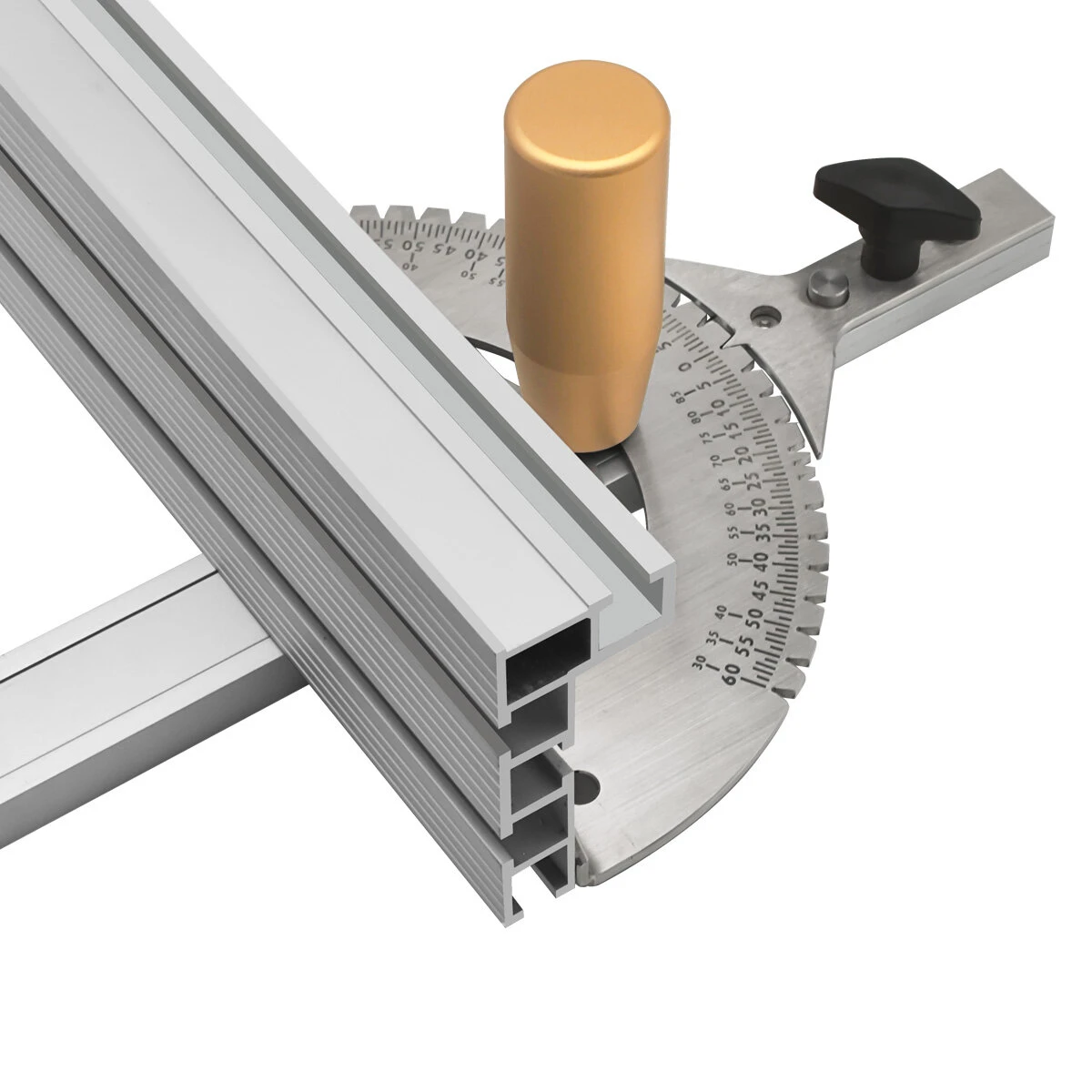 Precision Miter Gauge W/ A Standard Slot -Universal Table Saw Miter Gauge High Accuracy Miter Saw Protractor With 27 Angle Stops 8 Precision Miter Gauge W/ A Standard Slot -Universal Table Saw Miter Gauge High Accuracy Miter Saw Protractor With 27 Angle Stops - Image 6
