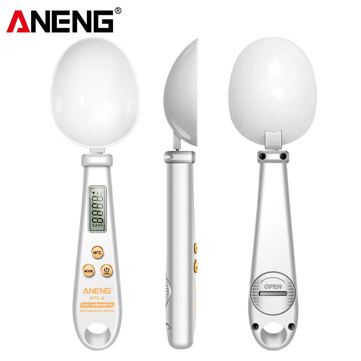 ANENG HTC-6 Multifunctional Kitchen Tool Electronic Weighing Spoon With Integrated Food Thermometer Precise Gram/Ounce/Pound Conversion Durable ABS And Stainless Steel 4 ANENG HTC-6 Multifunctional Kitchen Tool Electronic Weighing Spoon With Integrated Food Thermometer Precise Gram/Ounce/Pound Conversion Durable ABS And Stainless Steel - Image 2