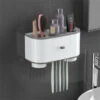 Magnetic Adsorption Toothbrush Holder With Cup Wall Mount And Washing Storage Storage Baskets -Home-Tools a35d1495 1d58 4421 9ae5 b86566caf20a