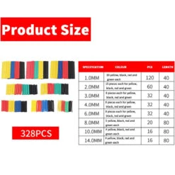 328PCS Heat Shrink Tubing 2:1 Electrical Wire Cable Wrap Sleeving Tube Kit Electric Insulation Heat Shrink Tube Kit For DIY & Tools -Home-Tools a41cd05d 07aa 48af 92ad a9aac2b4d38c