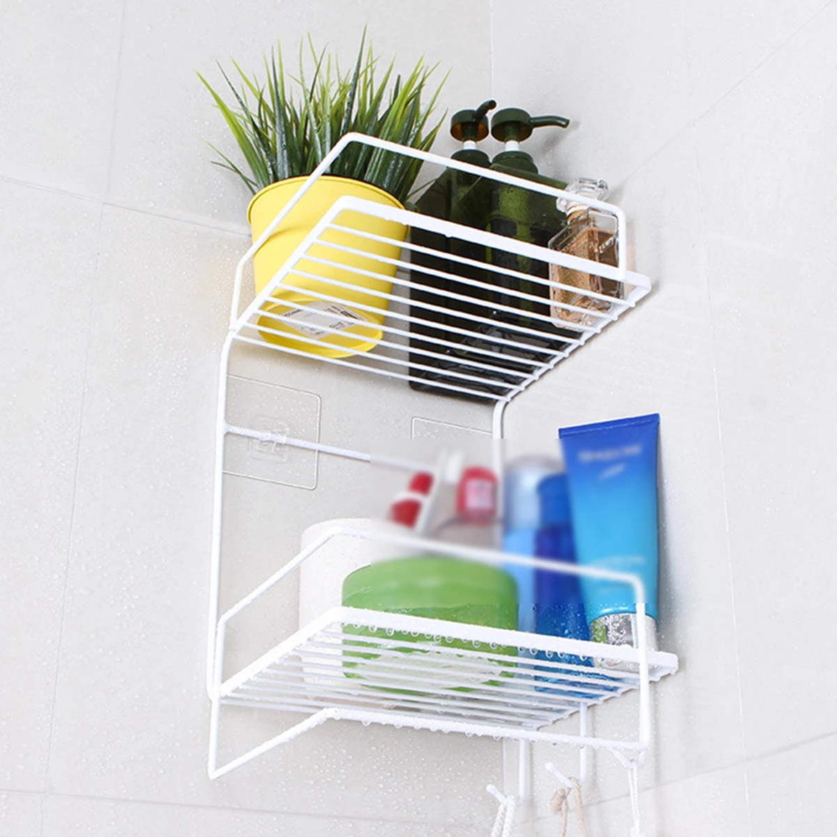 Bathroom Shelf Perforation-Free Wall-Mounted Kitchen Shelf Toilet Shelf Wall Corner Shelf Rack 8 Bathroom Shelf Perforation-Free Wall-Mounted Kitchen Shelf Toilet Shelf Wall Corner Shelf Rack - Image 6