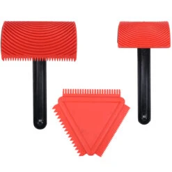 DIY Rubber Wood Grain Tool Unique Patterns For Wall Decoration Faux Wood Grain Hand-operated Construction Tool
