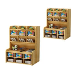 Pen Holder Storage Box Wood Pencil DIY Desktop Container Studentsk Case Rack -Home-Tools a8d54971 c978 4f3e 892f 3f79bc9bd9dd