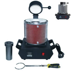 DANIU AC110V/220V 3KG Gold Melting Furnace Digital Melting Furnace Machine Heating Capacity Casting Refining Metals Gold Silve
