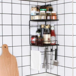 Bathroom Shelf Perforation-Free Wall-Mounted Kitchen Shelf Toilet Shelf Wall Corner Shelf Rack 16 Bathroom Shelf Perforation-Free Wall-Mounted Kitchen Shelf Toilet Shelf Wall Corner Shelf Rack -Home-Tools aa2981a1 c45b 4663 8da5 3c5f546aadac
