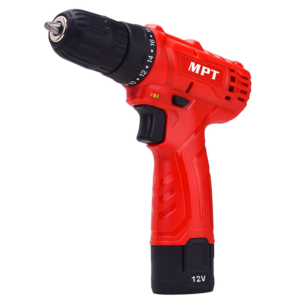 MPT 12V Rechargable Li-ion Cordless Drill Power Dirll 18+1 Torque Cordless Electric Drill Set LED Lighting Screw Driver Tool With 1 Battery & Charger 8 MPT 12V Rechargable Li-ion Cordless Drill Power Dirll 18+1 Torque Cordless Electric Drill Set LED Lighting Screw Driver Tool With 1 Battery & Charger - Image 6