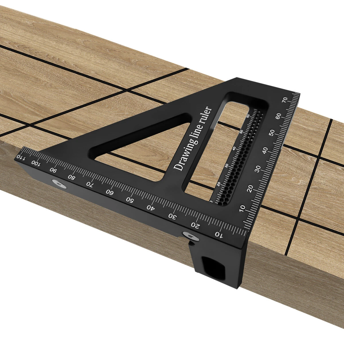 Carpenter Square Aluminum Miter Triangle Hole Ruler Woodworking Square Protractor 3D Multi Angle 45 90 Degree Layout Measuring Tool 4 Carpenter Square Aluminum Miter Triangle Hole Ruler Woodworking Square Protractor 3D Multi Angle 45 90 Degree Layout Measuring Tool - Image 2