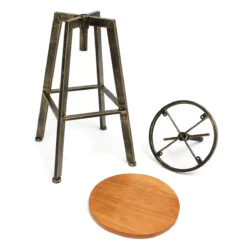 Adjustable Bar Chairs Wood Iron Counter Stool Retro Industrial Rotating Lift Bar Decorations -Home-Tools ae1d9b40 11ce 4800 a6ba b33b8639c4b7